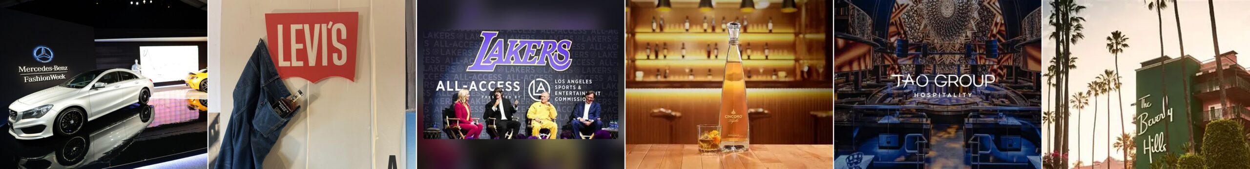 Brand experience — Mercedes-Benz, Heaven's Door x Levi's, Lakers, Cincoro Tequila, TAO Group, The Beverly Hills Hotel